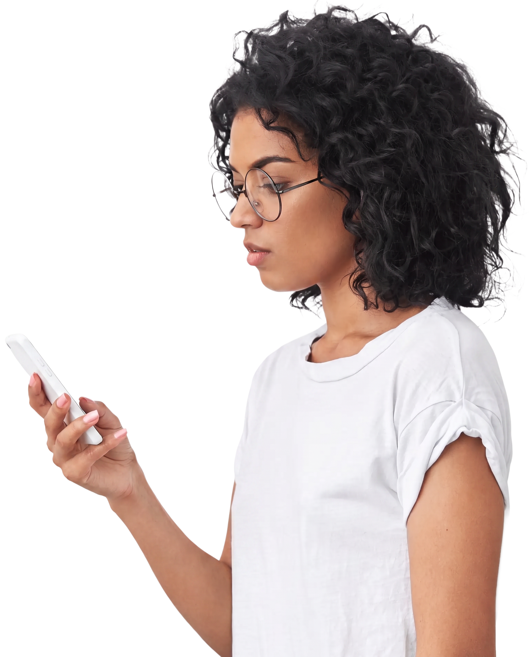Person holding a phone, ready to check their health on Qureo